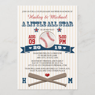 PAR ALL STAR BASEBALL BABY SHOWER INVIKELSE INBJUDNINGAR