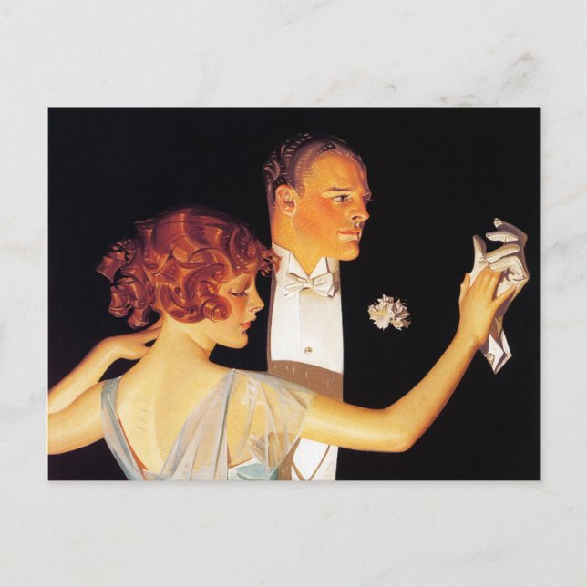 Par, Arrow kragar och skjortor för Klänning, 1923 Vykort (Framsida)