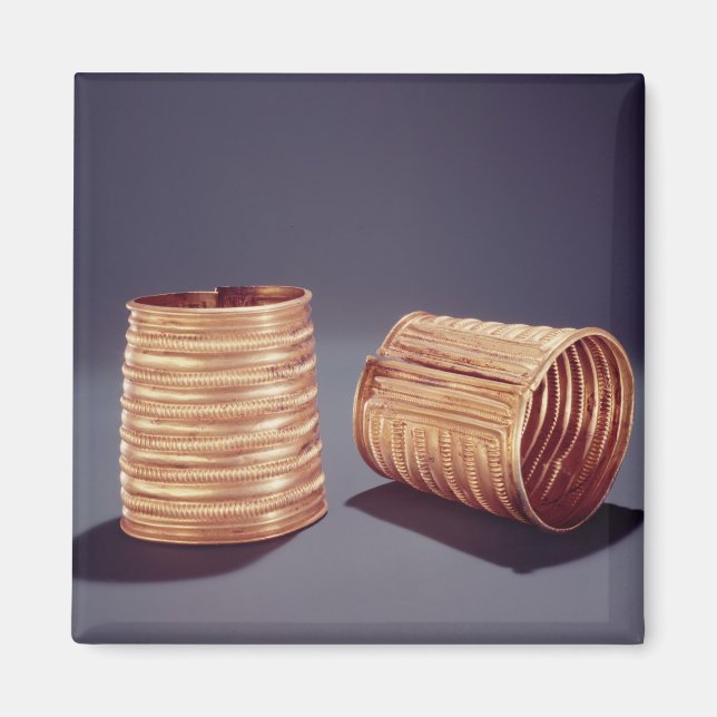 Par av armlets, från Derrinboy, County Offaly Magnet (Framsidan)