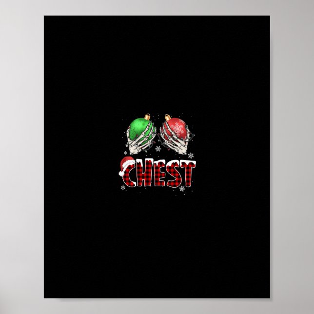 par av bröstkronchristmas chestnut julafton-nöt poster (Framsidan)
