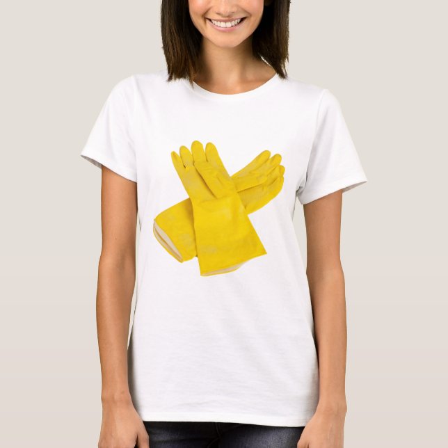 Par av latexhandskar tee shirt (Framsida)