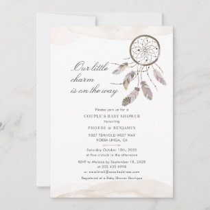 Par Baby Shower Boho Chic Dream Catcher Inbjudningar