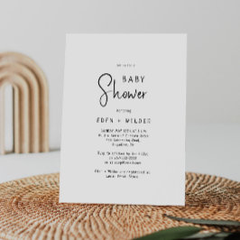 Par Baby Shower för enkel modern Neutralt Inbjudningar