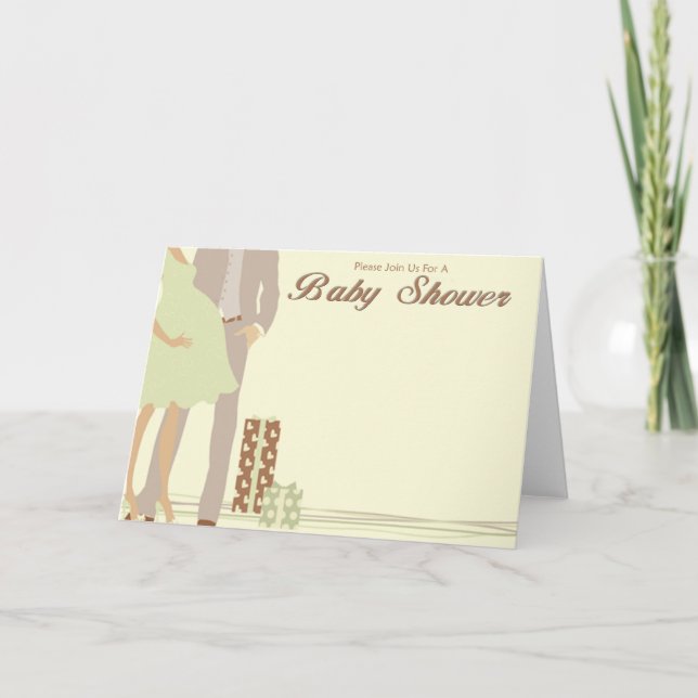 Par Baby Shower Inbjudan (Framsida)
