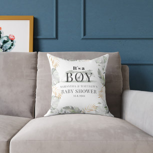 Par Baby Shower Jungle Animal Botanical Kudde