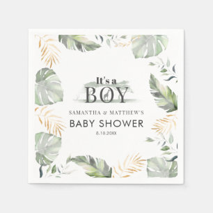 Par Baby Shower Jungle Animal Botanical Papper Pappersservett