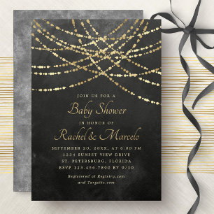Par Baby Shower String Ljus Inbjudningar