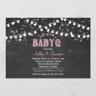 Par BabyQ BBQ Baby Shower LightsCall Inbjudningar
