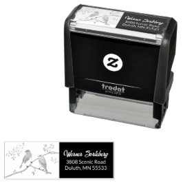 Par Blåmesar Självbläckande Stämpel