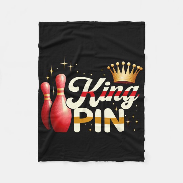 Par Bowlareare League Bowling Kung Pin Wearing Cro Fleecefilt (Framsidan)