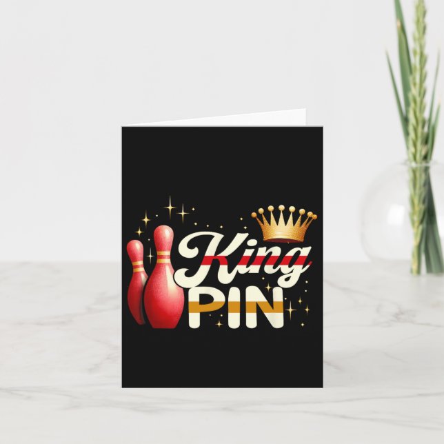 Par Bowlareare League Bowling Kung Pin Wearing Cro Kort (Framsida)