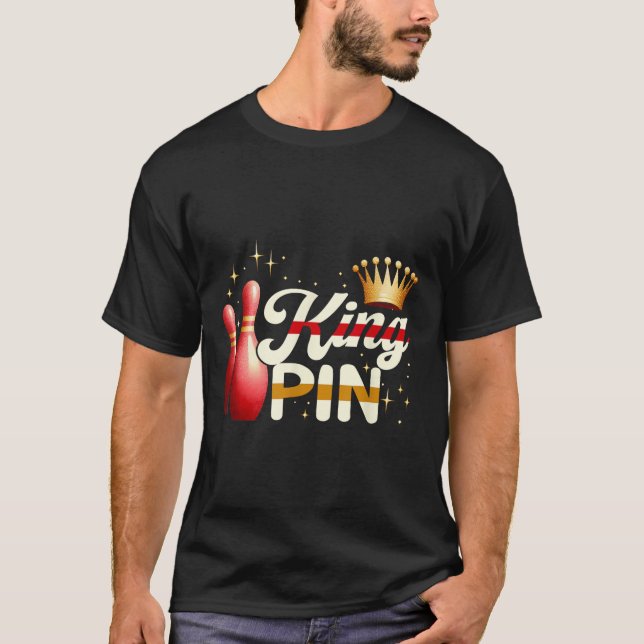 Par Bowlareare League Bowling Kung Pin Wearing Cro T Shirt (Framsida)