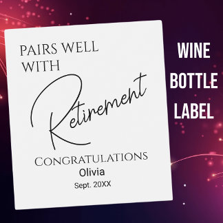 Par bra med Pension Vinflaska Etikett