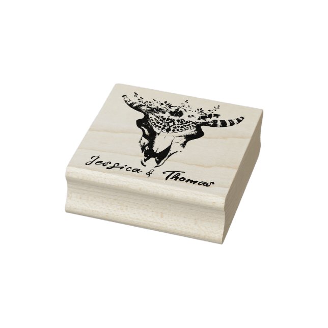 Par Bröllop Stationery Personlig Boho-Chic Stämpel (Stämpel)