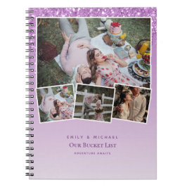 Par BUCKET LIST Photo Collage Newlyed Journal Anteckningsbok