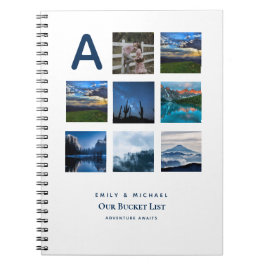 Par BUCKET LIST Photo Collage Newlyed Journal Anteckningsbok