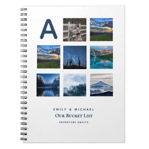 Par BUCKET LIST Photo Collage Newlyed Journal Anteckningsbok