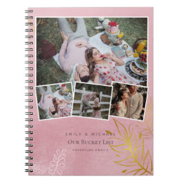 Par BUCKET LIST Photo Collage Newlyed Journal Anteckningsbok