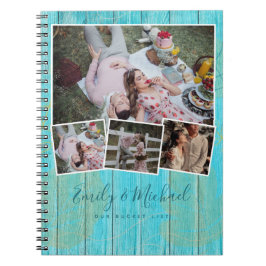 Par BUCKET LIST Photo Collage Newlyed Journal Anteckningsbok