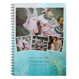 Par BUCKET LIST Photo Collage Newlyed Journal Anteckningsbok