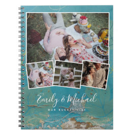 Par BUCKET LIST Photo Collage Newlyed Journal Anteckningsbok