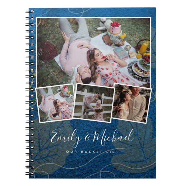 Par BUCKET LIST Photo Collage Newlyed Journal Anteckningsbok (Framsidan)