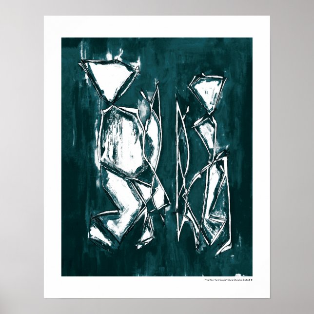 Par Contemporary Abstrakt Konst MC Belkadi 16x20 Poster (Framsidan)