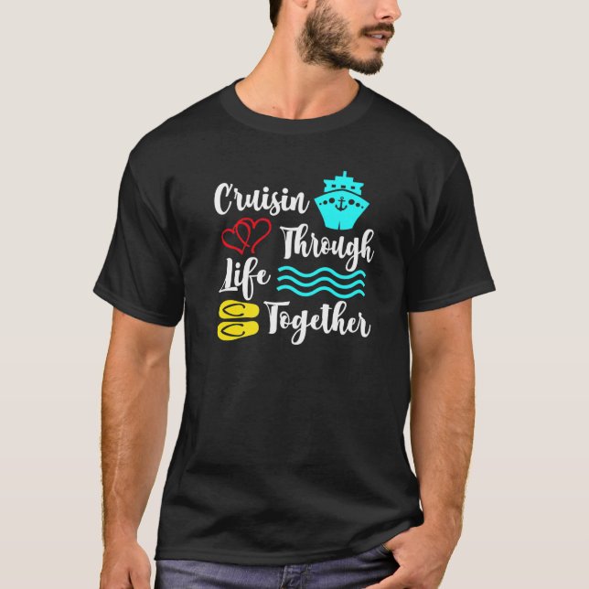 Par Cruise T Underbar för Newlyweds långtidskupp T Shirt (Framsida)