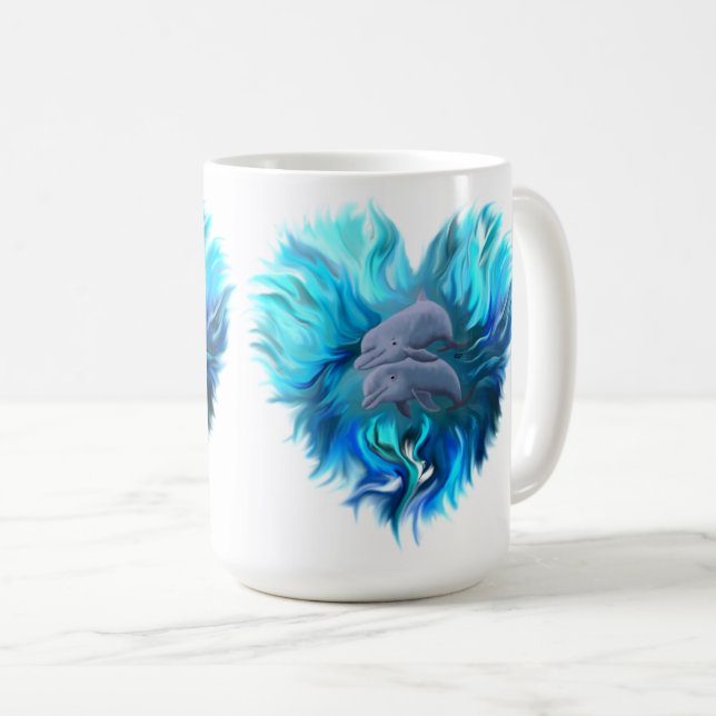 Par Delfiner Kaffemugg (Framsida höger)