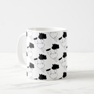 par doodle mönster kaffemugg