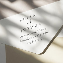 Par Elegant Calligraphy Bröllop Returadress