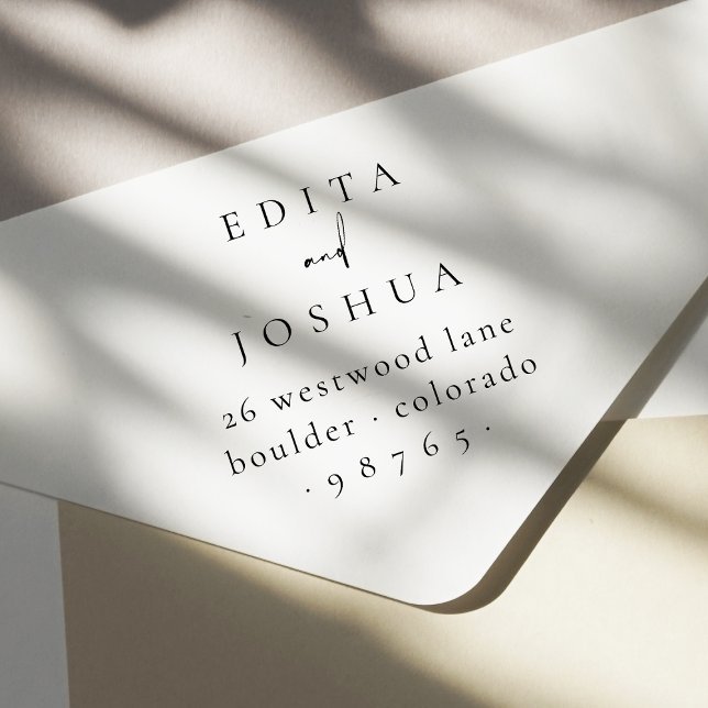 Par Elegant Calligraphy Bröllop Returadress Stämpel (Rubber Stamp Mock-up)