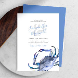 Par för blått kustkrabba med vattenfärg