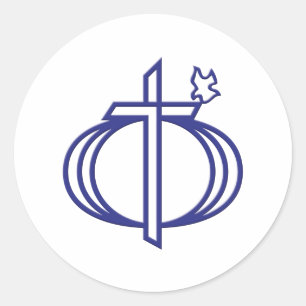 Par For Jesus Logotyp Runt Klistermärke