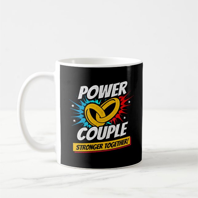 Par Förlovade Gifta Starkare Tillsammans Kaffemugg (Vänster)