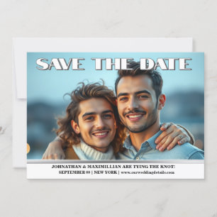 Par förlovning fotot bröllop meddelande om homosex inbjudningar