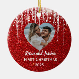 Par Första julfoto Namn Julgransprydnad Keramik