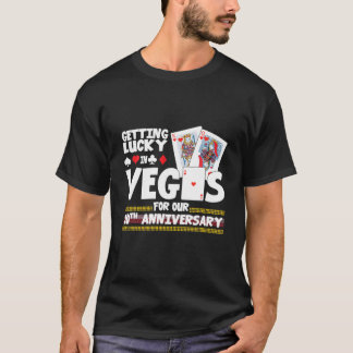 Par gift 10 år Vegas 10Th Bröllop Annive T Shirt