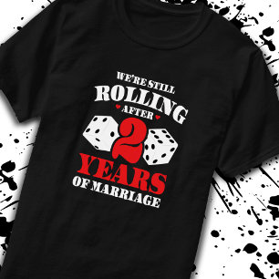Par, gift 2 år för att fira 2 år t shirt