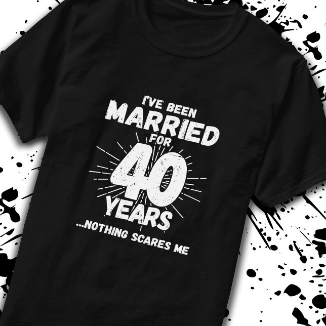 Par, gift 40 år, fyraårsjubileum t shirt (Skapare uppladdad)