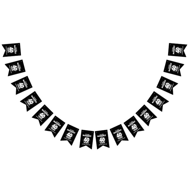 Par, gift 40 år, fyraårsjubileum vimplar (Alla)