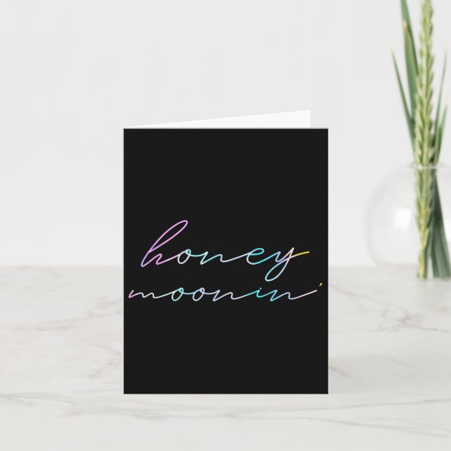 Par gift matchning honeymoon Vacation Honung Kort (Framsida)