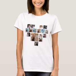 Par Gift Valentines Day Heart Photo Collage T Shirt