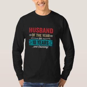 Par gifta 10 år Make 10-årsdag för äktenskapet T Shirt