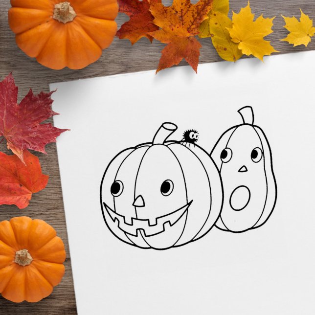 Par halloweenpumpor stämpel (Skapare uppladdad)