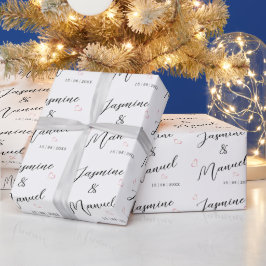 par Heart Namn White Gift Presentpapper