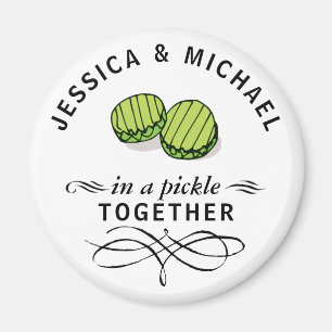 Par i en Pickle Together-Personlig Magnet