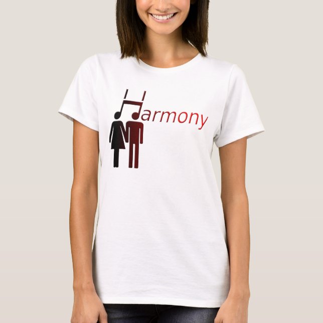 Par i harmoni-tröja tee shirt (Framsida)