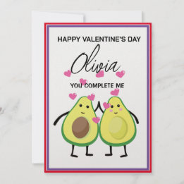 Par i Kärlek, Avocado Kärlek Alla hjärtans dagskor Julkort