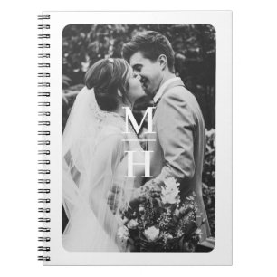 Par Initialer Retro Photo Monogram Anteckningsbok